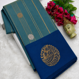 Teal Blue Soft Silk Kottanji Saree