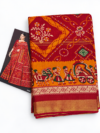 Traditional Maroon Bandhani Mul Cotton Saree