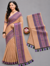 file_00000000b8d4821188f0850f86326049 Elegant Beige with Purple & Green Mul Cotton Saree