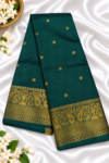 file_00000000b9fc81f886068e4011216090 Elite Banarasi Silk Saree – Bottle Green with Traditional Gold Zari Border