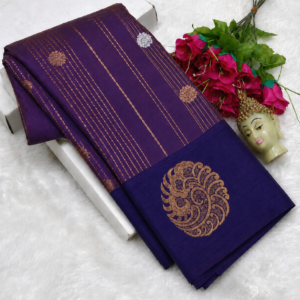 Purple Blue Soft Silk Kottanji Saree