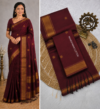 file_00000000f12c81f8848f94b10b4e7483 Deep Maroon Maheshwari Cotton Saree With Zari Border