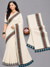 file_00000000f3f48211baad617fe37550f8 Off-White / Cream Mul Cotton Saree