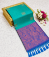 file_00000000f5fc81fa8a54f66766bf23d0 Kotanji Soft Silk Saree - Teal Green & Contrast Purple Pallu