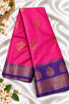 file_00000000fab4823080ab6f50a88515c6 Rani Pink Soft Silk Saree with Contrast Purple Zari Borde