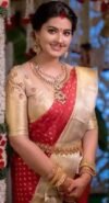 IMG-20261025-WA0022 Sneha Mam Inspired Red with Sandal Colour Saree ❤️
