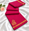 Vibrant Magenta Pink Aarani Soft Silk Saree with Zari Peacock Motif Pallu