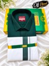 Senthoor Tex Premium Cotton Dhoti & Shirt Off Hand – Bottle Green