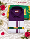 Senthoor Tex Premium Cotton Dhoti & Full Sleeve Shirt – Purple