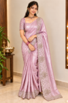 file_00000000ad8881fa902a16378635359f Royal Light Pink Designer Space Silk Saree with Intricate Stone Work