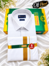 file_00000000f44881f4bf533d807ae3055e Mahaan Linen Cotton Dhoti & Shirt Half Sleeve – Pure White with Zari Border